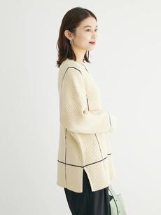 ・Petit Fleur Vネックラインニットチュニック